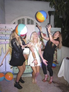 Almost summer time having fun with Beach Balls at Joico Sunset Marquis Party