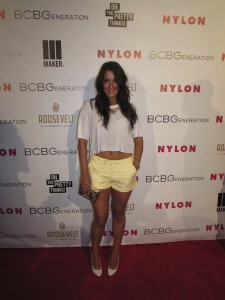 Angelique Cabral looks summer ready at the Nylon and BCBG Party at Tropicana Bar at the Hollywood Roosevelt Hotel