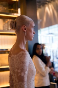 Bridal Bun Hair Trends at Monique Lhuillier Fashion Show 2015